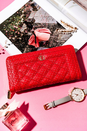 Große Damen Geldbörse mit Reißverschluss in Stiftetui-Form – Rovicky