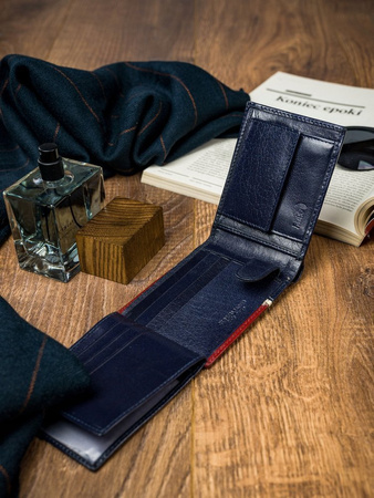 Herren Geldbörse horizontal aus echtem Leder – Rovicky