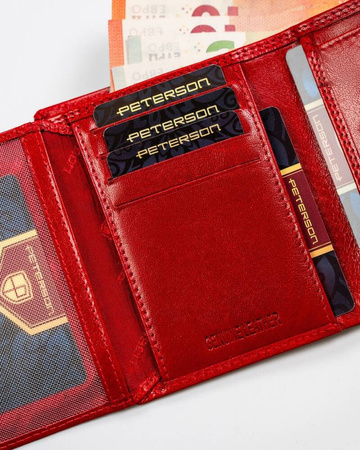 Damen Geldbörse aus Leder mit Druckverschluss – Peterson