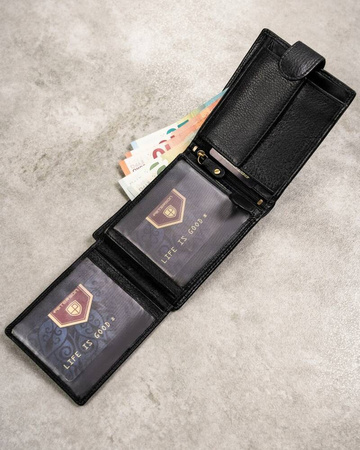 Geschenkset: Herren Geldbörse aus Leder und Schlüsselanhänger – Peterson