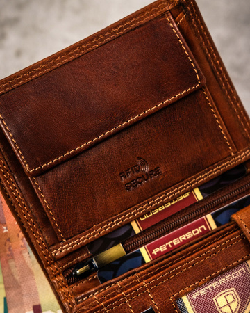 Große Herren Geldbörse aus Leder mit geprägtem Sternzeichen – Peterson