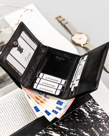 Damen Geldbörse aus Leder mit Bügelverschluss – Lorenti