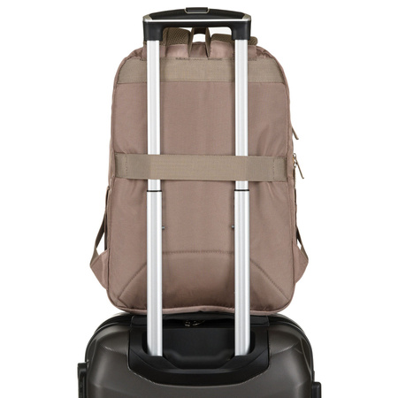 Geräumiger Sport-Rucksack aus Nylon in Beige mit verstellbaren Trägern – Peterson