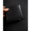 Horizontale, schwarze Herren Geldbörse aus Leder ohne äußeren Verschluss – Ronaldo