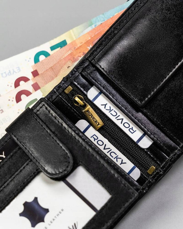 Große Herren Geldbörse aus Echtleder – Rovicky