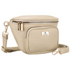 Beige Damen-Gürteltasche aus Öko-Leder mit Reißverschluss, ein Hauptfach – Peterson
