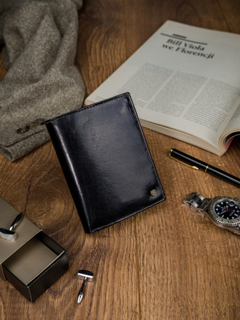 Klassische, geräumige Herren Geldbörse aus Leder – Rovicky