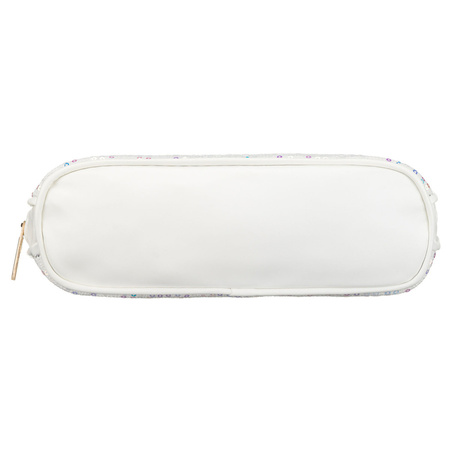 Kosmetiktasche aus synthetischem Material in weißer Farbe, ein Fach - Peterson