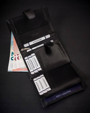 Erweiterte Herren Geldbörse aus echtem Leder mit RFID-Schutz – Rovicky