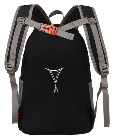 Leichter, schwarzer Wanderrucksack mit Brustgurt – Peterson