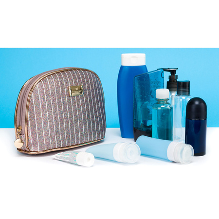 Handliche Reisekosmetiktasche in Rosa – Peterson
