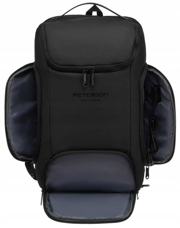 Geräumiger Laptop-Rucksack mit USB-Anschluss – Peterson