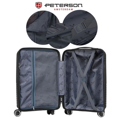 Peterson Koffer-Set aus ABS-Kunststoff in Schwarz