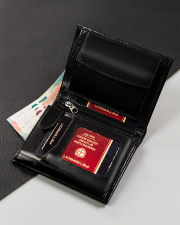 Kleine Herren Geldbörse aus Echtleder ohne Verschluss – Peterson