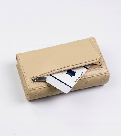 Elegante Damen Geldbörse aus gestepptem Echtleder – Rovicky