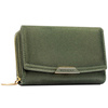 Damen-Geldbörse aus Öko-Leder in Grün, mit Druckverschluss - Rovicky