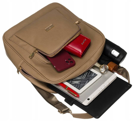 Geräumiger Damen Rucksack aus Öko-Leder – Peterson