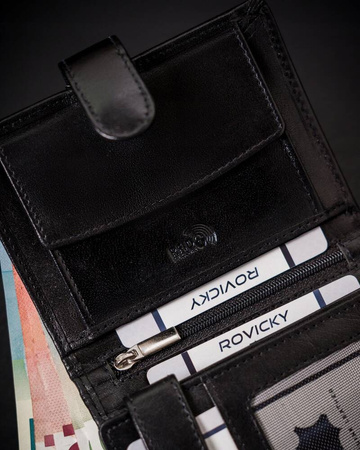 Herren Geldbörse aus Leder mit RFID-Schutz – Rovicky