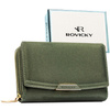 Damen-Geldbörse aus Öko-Leder in Grün, mit Druckverschluss - Rovicky