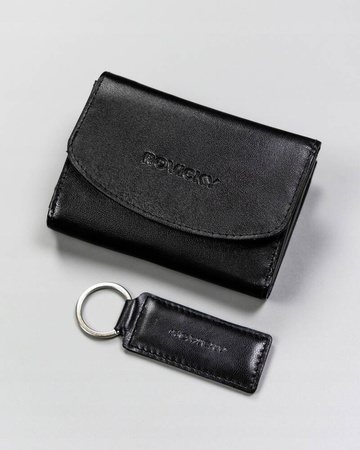 Geschenkset: Damen Geldbörse aus Leder und Schlüsselanhänger – Rovicky