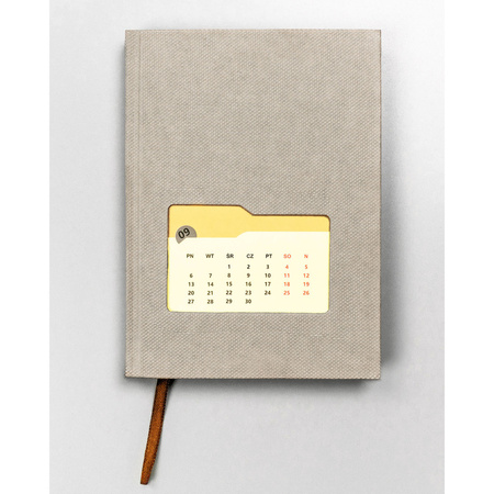 Graues Notizbuch mit festem Einband, bedruckt mit Punkten - Peterson