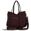 Bordeauxfarbener Damen-Shopper aus Polyester, einteilig und mit Reißverschluss – Peterson