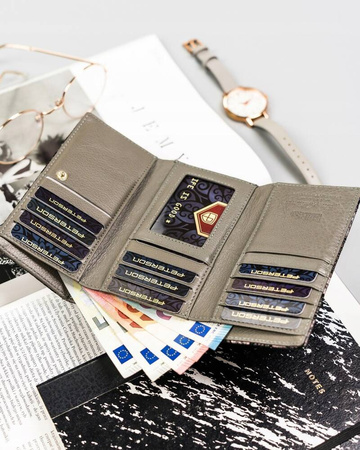 Damen Geldbörse aus Leder mit Schmetterlingsmotiv – Peterson