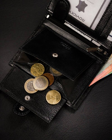 Große Herren Geldbörse aus Leder im Hochformat – Rovicky