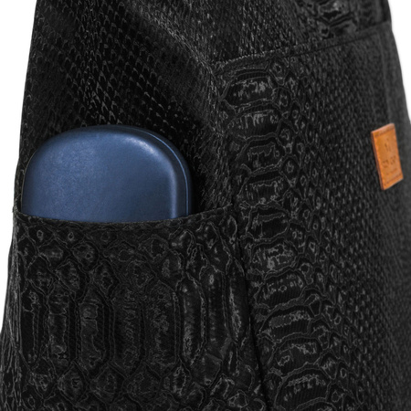 Großer Shopper für Damen aus Polyester in Schwarz – Rovicky