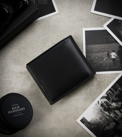 Herren Geldbörse aus Leder mit Reißverschlussfach hinten – Cavaldi