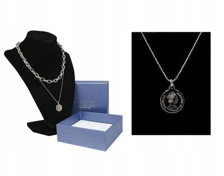 Versilberte Damen Halskette – Lorenti