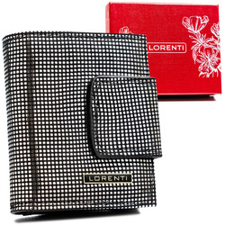 Stilvolle Damen Geldbörse aus Leder mit Druckknopf und Bügelverschluss – Lorenti