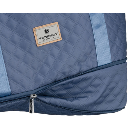 Trainings-Tasche aus Polyester in Blau, ausgestattet mit einem Griff für den Koffer - Peterson