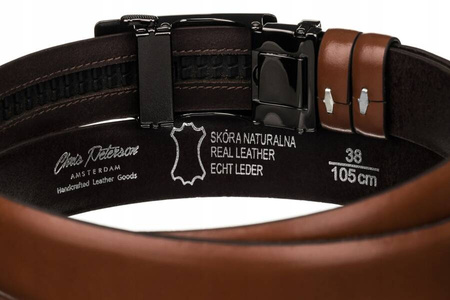 Breiter Herren Ledergürtel mit Automatikschließe – Peterson
