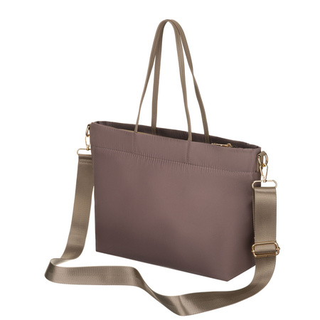Damen-Shopper aus Nylon in Beige mit Magnetverschluss - Peterson