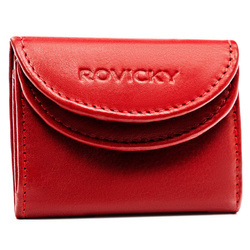 Kleine Damen Münzbörse aus rotem Leder – Rovicky