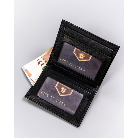 Herren Geldbörse aus Leder als Geschenk mit Schlüsselanhänger und Survival-Karte – Peterson