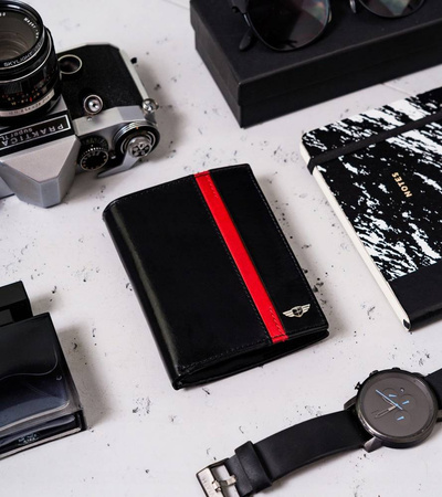 Vertikale Herren Geldbörse aus Echtleder – Peterson