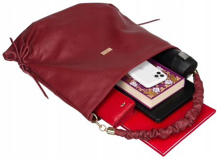 Damen Shopper Tasche aus Echtleder im Beutelstil – Peterson