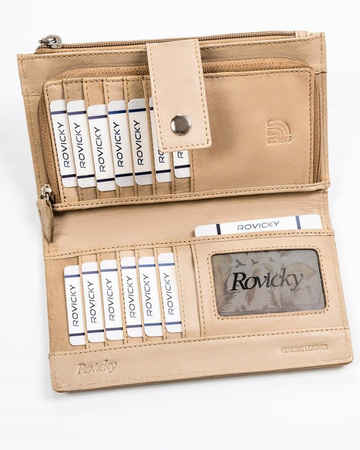 Große Damen Geldbörse aus Echtleder – Rovicky