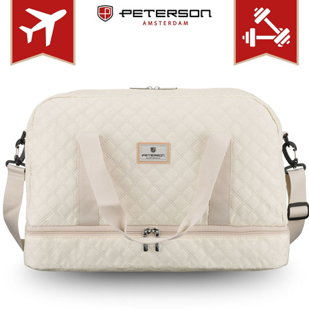 Sportliche Trainingstasche in Beige aus Polyester - Peterson