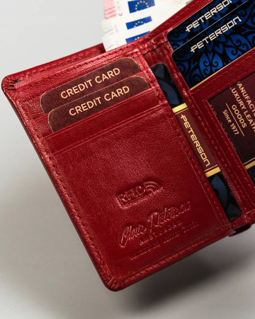 Klassische, kleine Damen Geldbörse aus Echtleder – Peterson