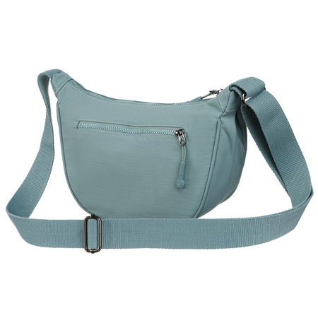 Einfaches Damen Umhängetäschchen mit Reißverschluss aus blauem Polyester – Peterson