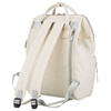 Damen Rucksack aus Polyester in Ecru mit Laptopfach und USB-Anschluss – Peterson