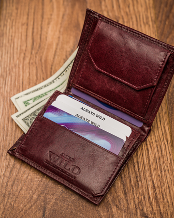 Herren Geldbörse aus Leder ohne Verschluss – Always Wild