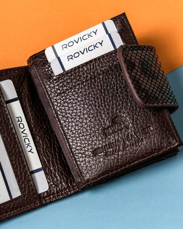 Damen Geldbörse mit Druckknopf und Bügelverschluss aus glänzendem Leder – Lorenti