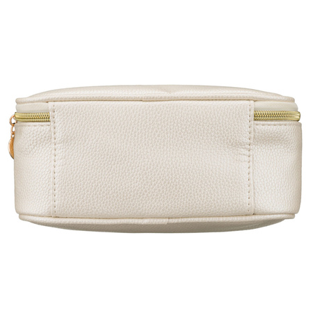 Praktische Kosmetiktasche aus Öko-Leder in Hellbeige – Rovicky