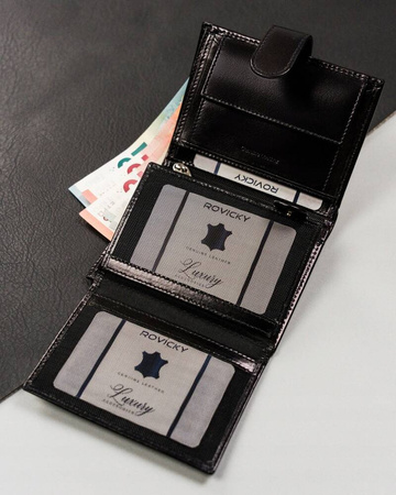 Große Herren Geldbörse aus Leder mit RFID-Schutz – Rovicky