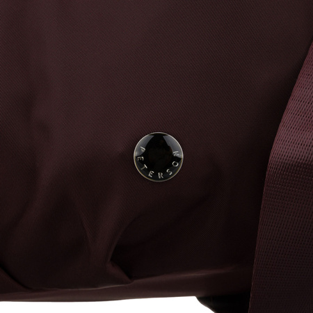 Bordeauxfarbene Damen-Handtasche aus Polyester mit Reißverschluss, zweifächrig – Peterson