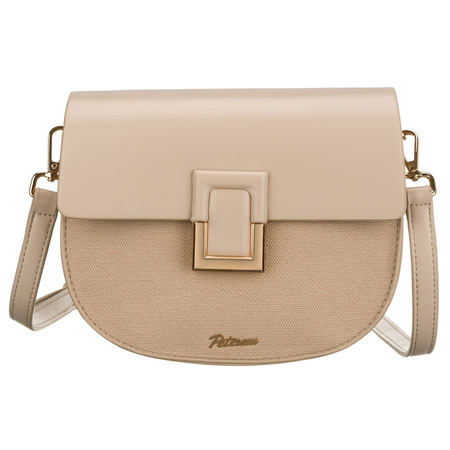 Beige Damen-Umhängetasche in Hufeisenform mit Magnetverschluss – Peterson